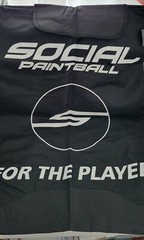 Social Paintball, Paintball Pod Bag Black 34″ long 22″ wide very good fabric