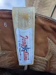 Mens Tony Lama Brown Genuine Ostrich Skin Western Cowboy Boots