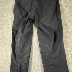 Equiline Riding Breeches Women Size IT 38 GB 6 Black Full Seat Silicone Grip
