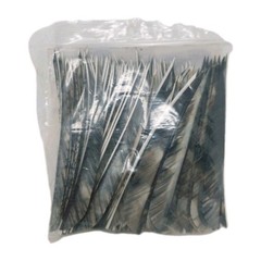 92 Count Gateway Feathers 5″ Right Wing: Parabolic Camo Tre Bark Black & White