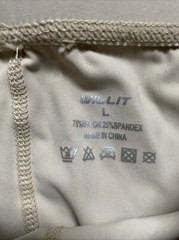 Girls WilLit Size L Tan Nylon/Spandex Equestrian Riding Leggings Zip Pockets