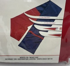 Vintage Ski Bag Ski Carrier Acrylic Coated Nylon Bag Red And Blue
