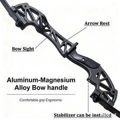 30/40Lbs Takedown Bow 53» Straight Draw Bow Aluminium Alloy Riser Right Hands