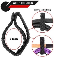 Nylon Paracord Whip Holder, Handmade Bullwhips accessories, Whip to Belt Strap