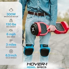 Hover-1 Rebel Electric Self-Balancing Hoverboard for Kids – Blue Tie-Dye