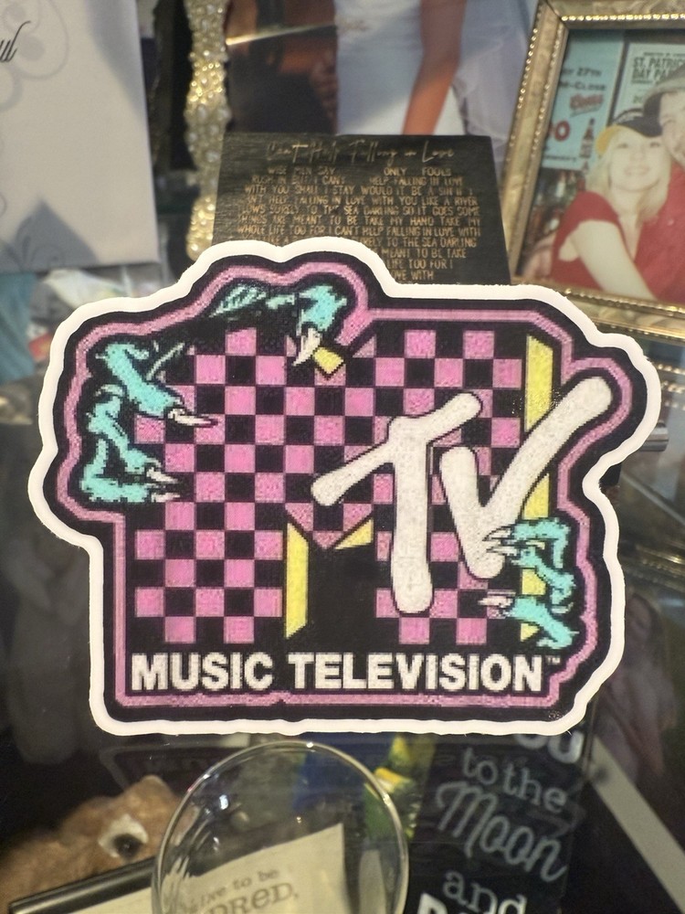 80’s 90’s MTV Logo Humor Sticker Skateboard Bottle Phone Guitar Vinyl 3″ Promo