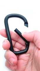 50 pcs 3″ Heavy Duty Carabiner Spring D Clip Key Chain D Shape Black