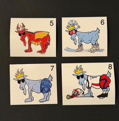 GOAT USA Stickers – Pick your chosen GOAT! (24 choices) New, rare, collectibles