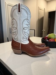 Heritage Boot Co. The Tex, Clay & White Western Cowboy Boots, Made in Mexico