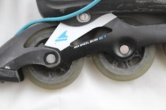 Macroblade 84W Inline Roller Skates Black/Blue Cyan US 7.5 Women UK 5.5 EU 38.5