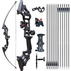 Recurve Bow and Arrow Set for Adults & Youth, Takedown Hunting Bow 30-40 lbs, Ou