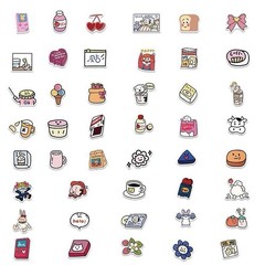 30Pcs Random Cute Kawaii Cartoon Waterproof Decals Vinyl Stickers Water Bottle