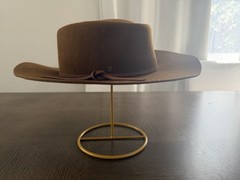 Brixton Wool Felt Wide Brim Hat Brown Whiskey Western Rancher Leather Band SizeS