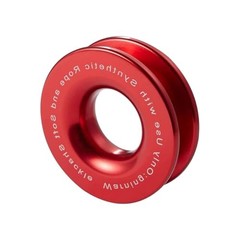 Car Winch Snatch Recovery Ring, Aluminum Alloy Vehicle Snatch Block Pulley Red