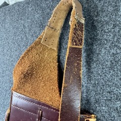 Vintage Leather Archery Arrow Quiver Brown Hip Belt Quiver Fringe Zipper Pocket