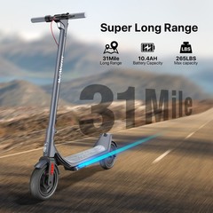 ADULT ELECTRIC SCOOTER 500W 45KM FOLDING E SCOOTER CITY COMMUTER 10″ TIRES W/APP