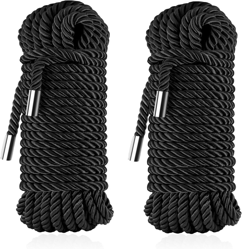 Silky Soft Nylon Rope 8MM Thick 32FT Long Skin-Friendly Decorative Tying Cord