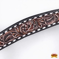 Western Headstall and Breast Collar Set HILASON Tooled Leather Horse Bridle Tack