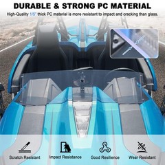 Front Windshield for Polaris Slingshot, Durable PC Dustproof Scratch Resistan…