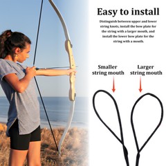 Archery Strings 53/54/57/58 inch Bowstring 12 Strands Recurve Bow Hunting Tool