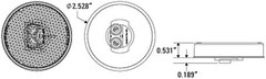 Pair of LED 2.5″ round Amber Clearance/Side Marker Light Kit with Light Grommet