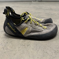 Evolv Rock Climbing Shoes Trax USA Canvas Outdoor Grey Size 12 Mens