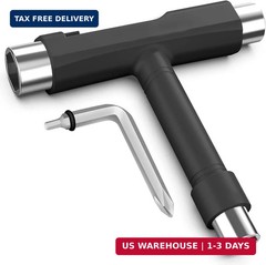 Professional Skate Tools, All-in-One Multi-Function Portable Skateboard T Tool w