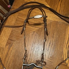 Beautiful Vintage Western Bridle With Silver