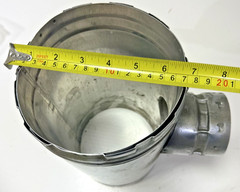 Gas Vent Tee 6 in. 3 in, 6ET-3 Aluminum Alloy and Galvanized Steel