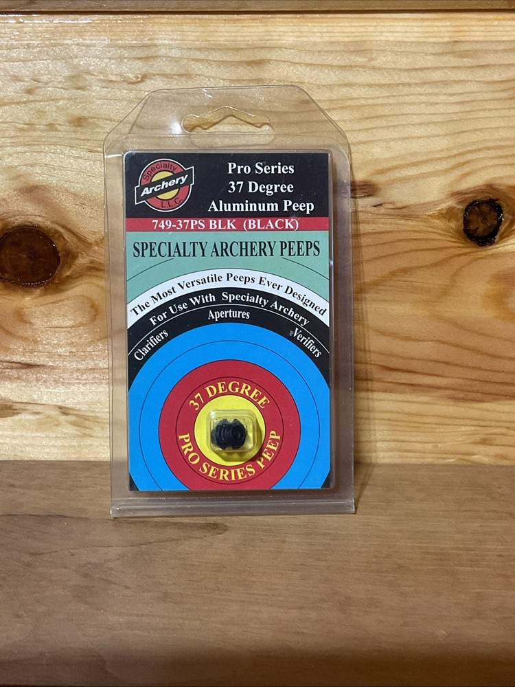 Specialty Archery Pro Series 37 Degree Black Aluminum Hooded Peep – 749-37PS BLK