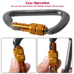 30KN Heavy Duty Locking Carabiner Clip Rock Climbing Hook Big Tree Rigging Swing