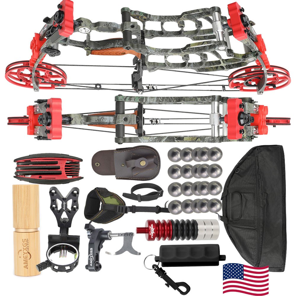 Compound Bow Set 30-60lbs Short Axis Arrow Ball Dual-use Archery Hunting Fishing