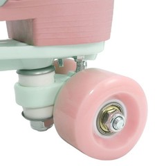 Xudrez Roller Skates For Girls And Women Light Green Pu Leather Indoor Outdoor