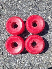 Vintage 80s NOS Powell Peralta Red Rat Bones Skateboard Wheels 60/93A