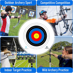 Competitive Archery Targets Paper Compound Bow Target Paper 40cm/60cm/80cm