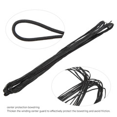 53″ Replacement Archery Bow String for Traditional Bow Longbow Recurve Bow Black