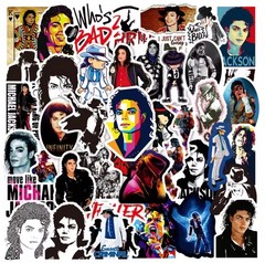 50 Piece Mix Lot 2” Michael Jackson Moonwalk Stickers Water Bottles, *(Style 2)