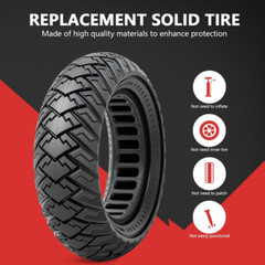 2 PCS 10×3.0 255×80 (80/65-6) Solid Tire,10 Inches Electric Scooter Wheels 10 x