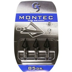 G5 OUTDOORS Montec Pre-Season 85 Grain Broadheads, 3-Pack (117)