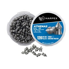 HARPEX Athenas 120 Count HIGH IMPACT POINTED 5.5mm .22 Caliber Airgun Pellets