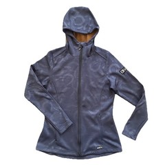 Kerrits Jacket Womens Medium Blue Hooded ull Zip Riding Equestrian Fleece Lined