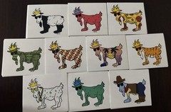 Goat USA Lot 10 Stickers Panda Pink Pizza MD Cactus Lazy Tiger $ Bags Cowboy +
