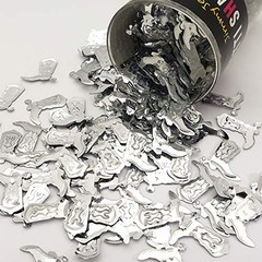 Confetti Cowboy Boot w/Spur – 3 Half Oz Bags (1.5 oz) Silver 3 THREE Pouches