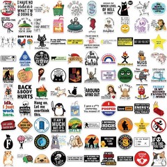 100 Pcs Waterproof Sarcastic Meme Stickers for Adults – Fun Decals Pack