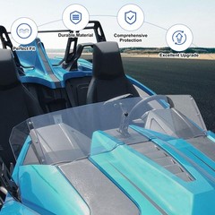 Front Windshield for Polaris Slingshot, Durable PC Dustproof Scratch Resistan…