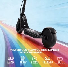 LADPED LP65 250W Kick Electric Scooter Black LED Display 3 Speeds Kids