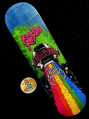 RARE SIGNED Creature Ryan Reyes Leather Rainbow Skateboard Deck Autographed 2015