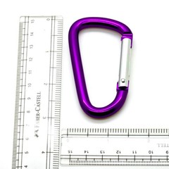 LOT 100 PCS 3″ ALUMINUM D SHAPE CARABINER HOOK KEYCHAIN CLIP SPRING SNAP BUCKLE