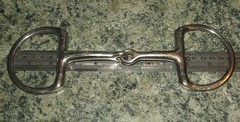 Stainless Steel Used D-Bit 4 3/4 inch Snaffle bit