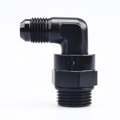 -6 AN Male to -8 AN ORB 90 Degree Swivel Fitting Adapter AN6 to AN8 Black